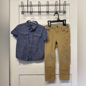 Boys 4T matching set of shirt and pant 7 for all mankind brand